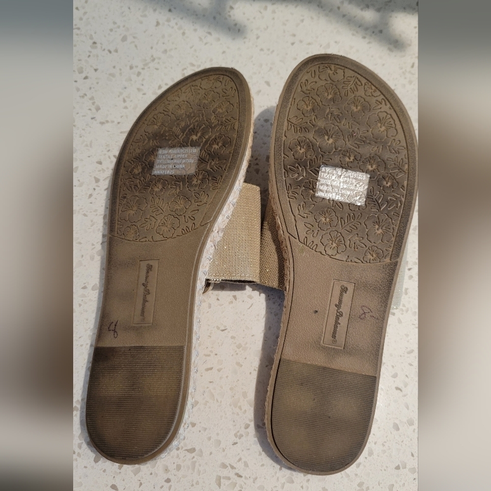 Tommy Bahama Women's Tan Brown Slide Sandals | Size 6.5 - Picture 3 of 5